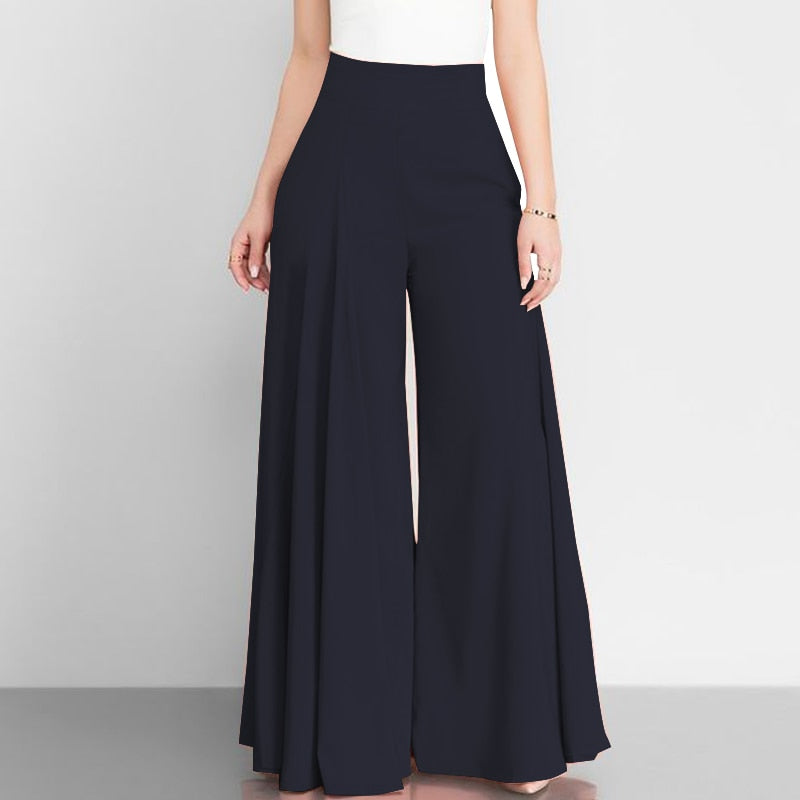 Pantalon Évasé Taille Haute – Élégance Vintage