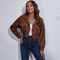 Veste Courte en Velours Côtelé – Style Automne