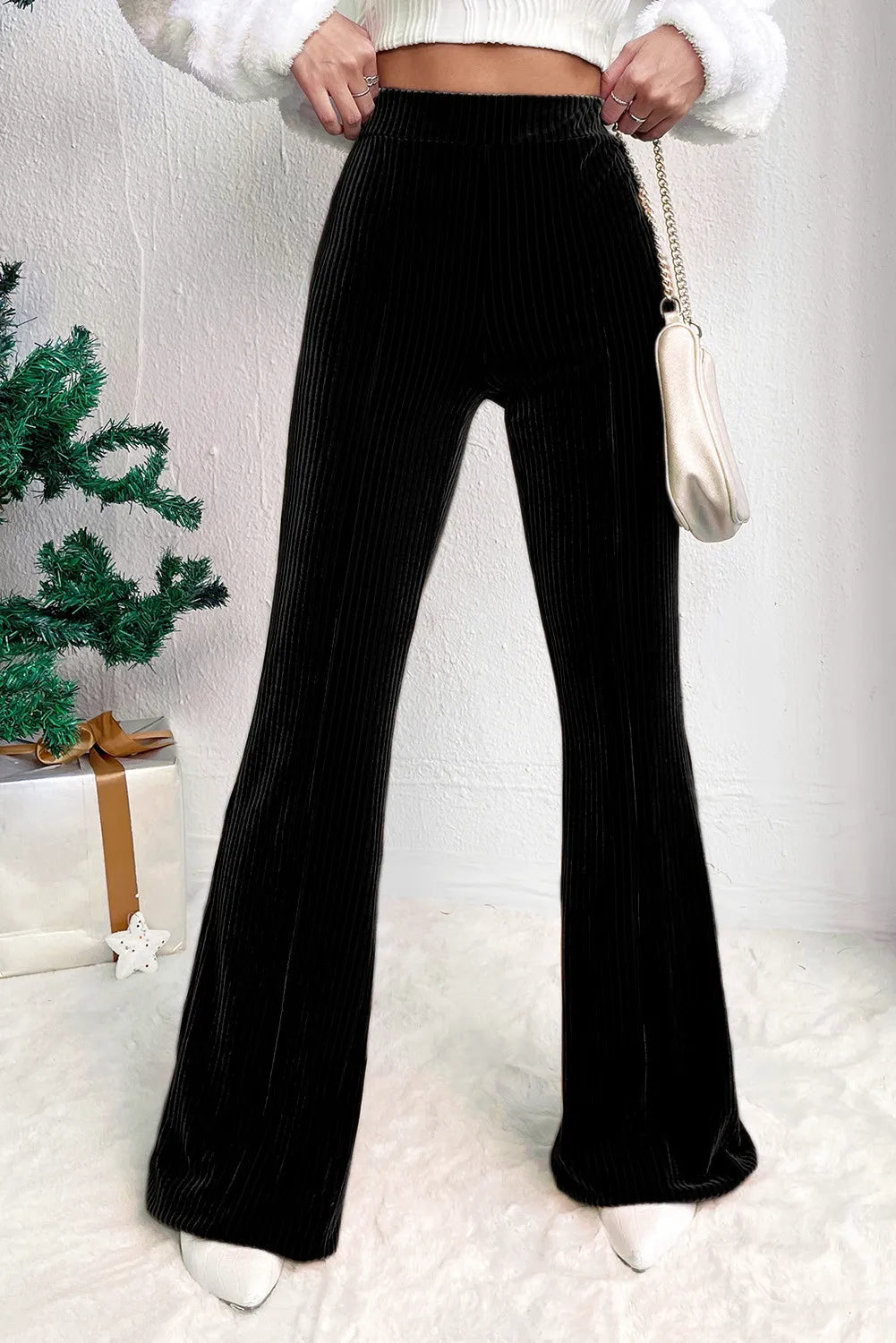 Pantalon Taille Haute Bootcut – Élégance Féminine