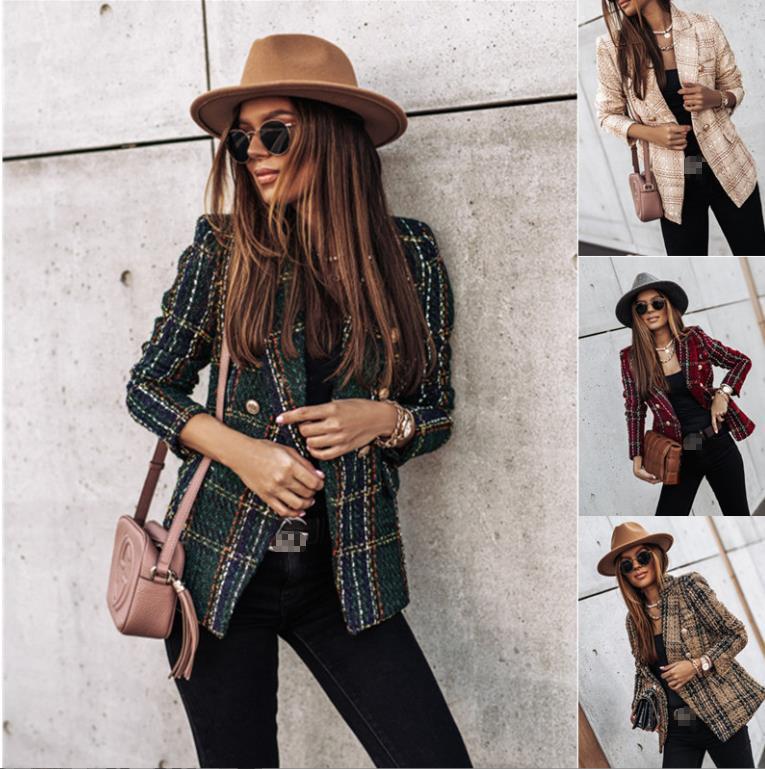 Blazer Imprimé Double Boutonnage – Style Tailleur