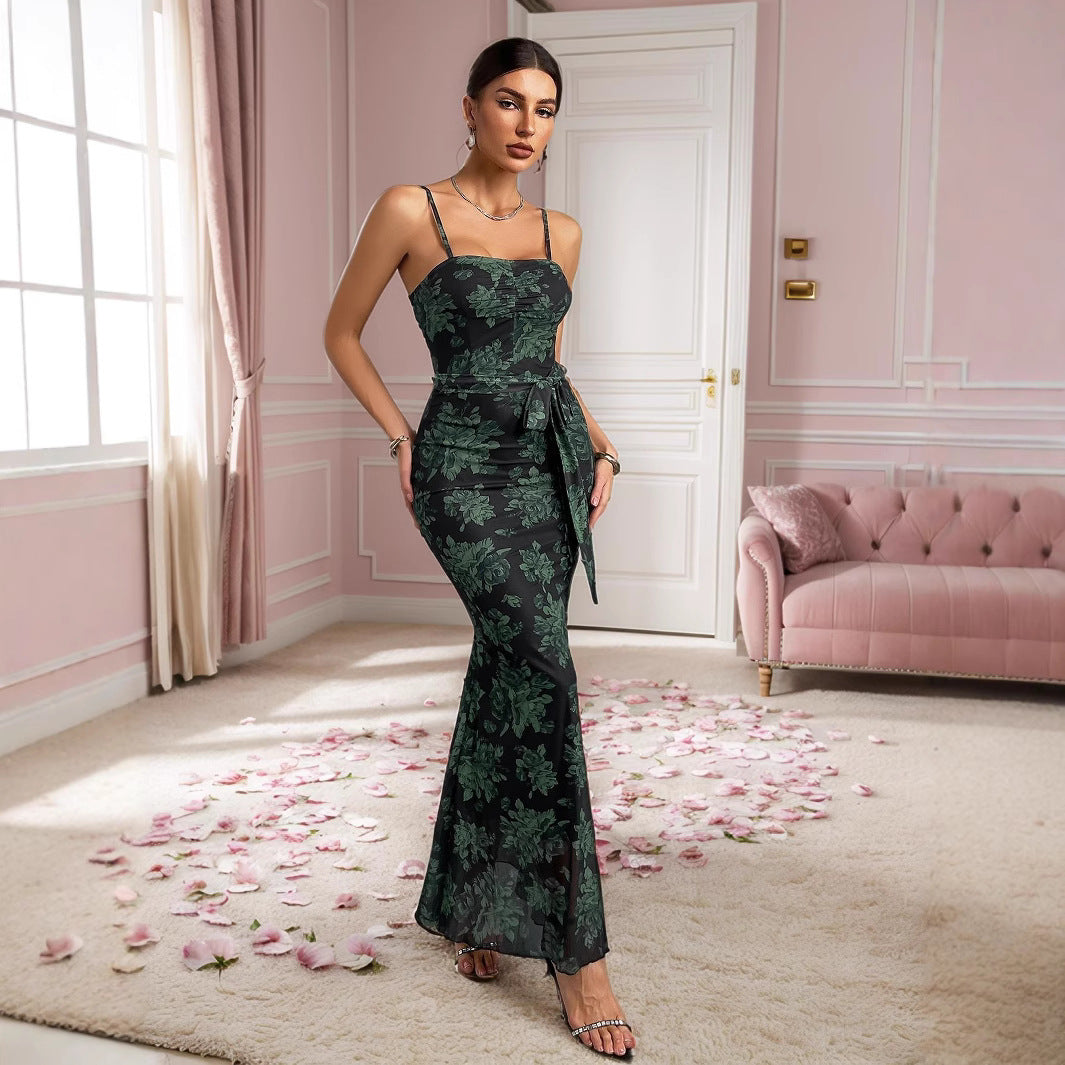 Robe Midi Rétro – Imprimé Élégant