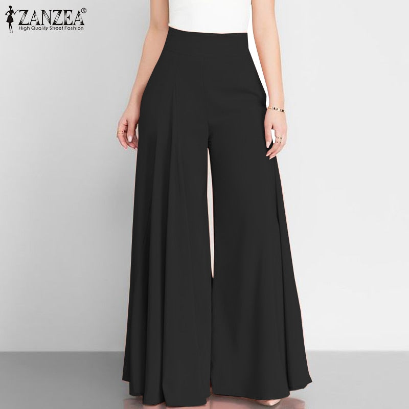 Pantalon Évasé Taille Haute – Élégance Vintage
