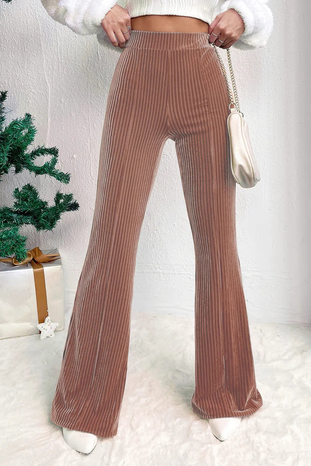 Pantalon Taille Haute Bootcut – Élégance Féminine