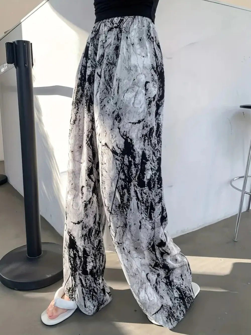 Pantalon Large Imprimé – Style Tendance