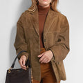 Blazer Vintage Marron – Coupe Ample & Poches