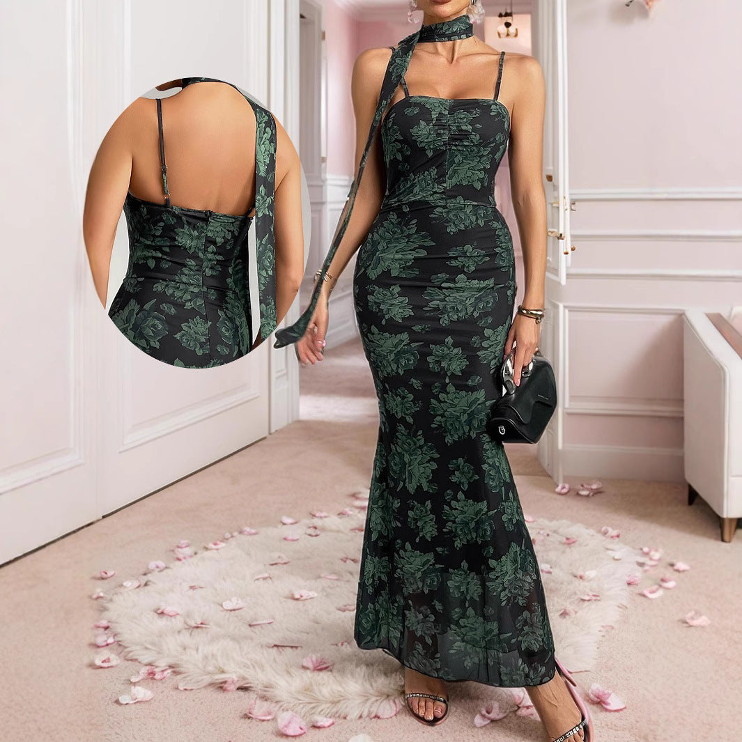 Robe Midi Rétro – Imprimé Élégant