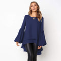 Blouse en Mousseline à Volants – Manches Longues