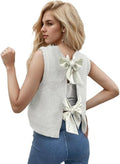 Gilet en Maille avec Nœud – Style Féminin