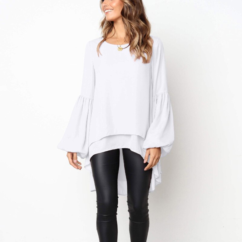 Blouse en Mousseline à Volants – Manches Longues