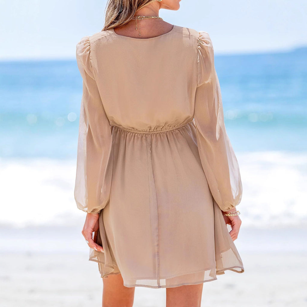 Robe Longue en Chiffon – Élégance Fluide