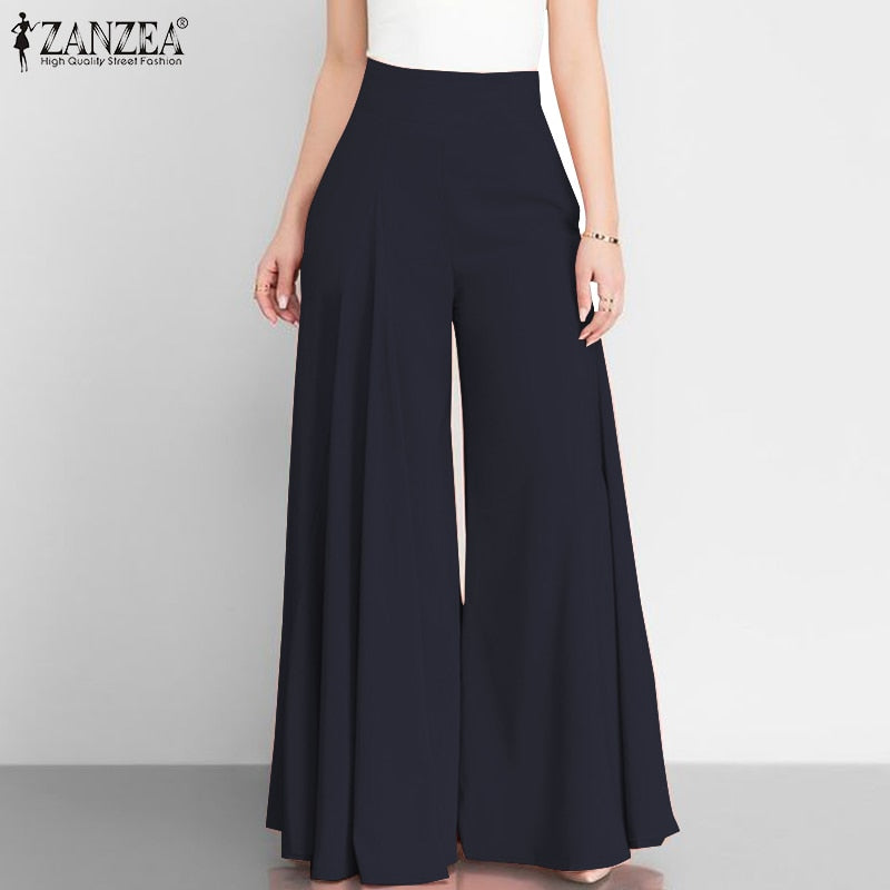Pantalon Évasé Taille Haute – Élégance Vintage