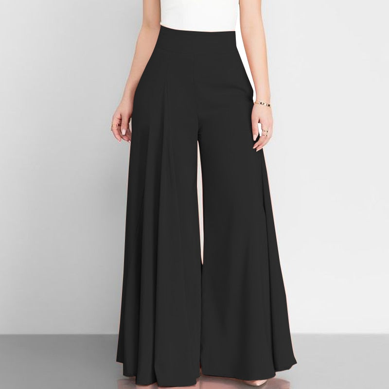 Pantalon Évasé Taille Haute – Élégance Vintage