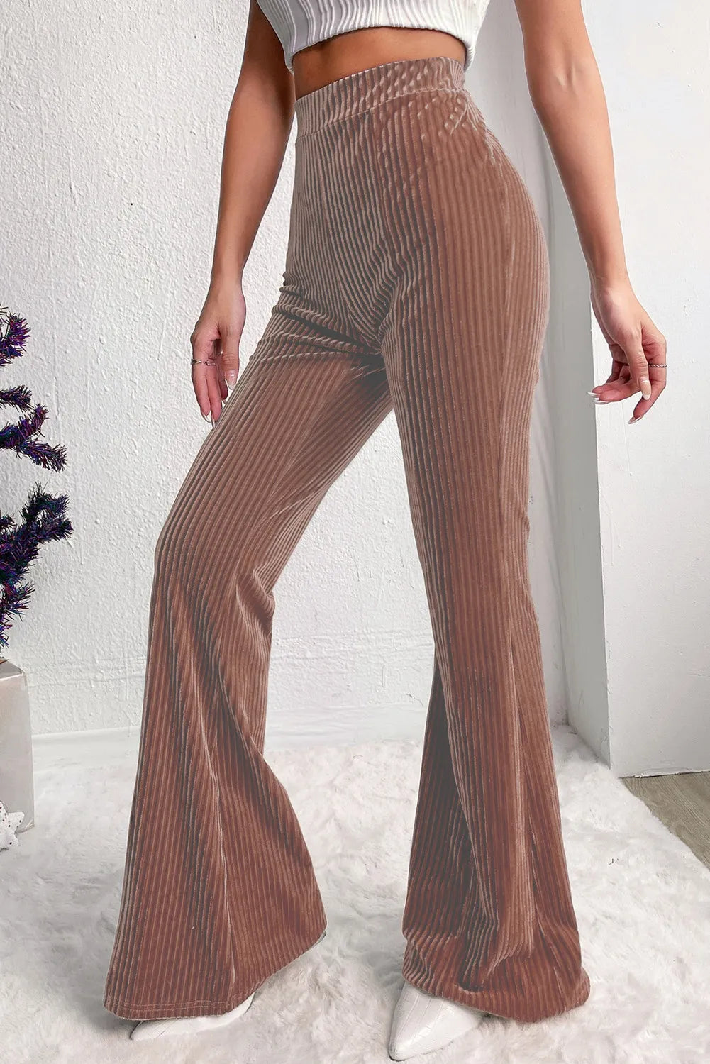 Pantalon Taille Haute Bootcut – Élégance Féminine