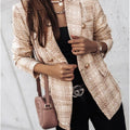 Blazer Imprimé Double Boutonnage – Style Tailleur