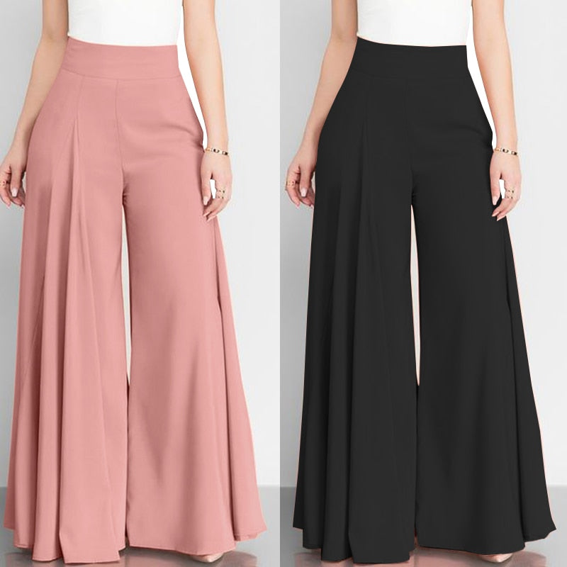 Pantalon Évasé Taille Haute – Élégance Vintage