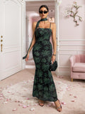 Robe Midi Rétro – Imprimé Élégant