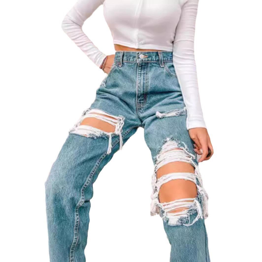 Jean Slim Déchiré – Style Tendance
